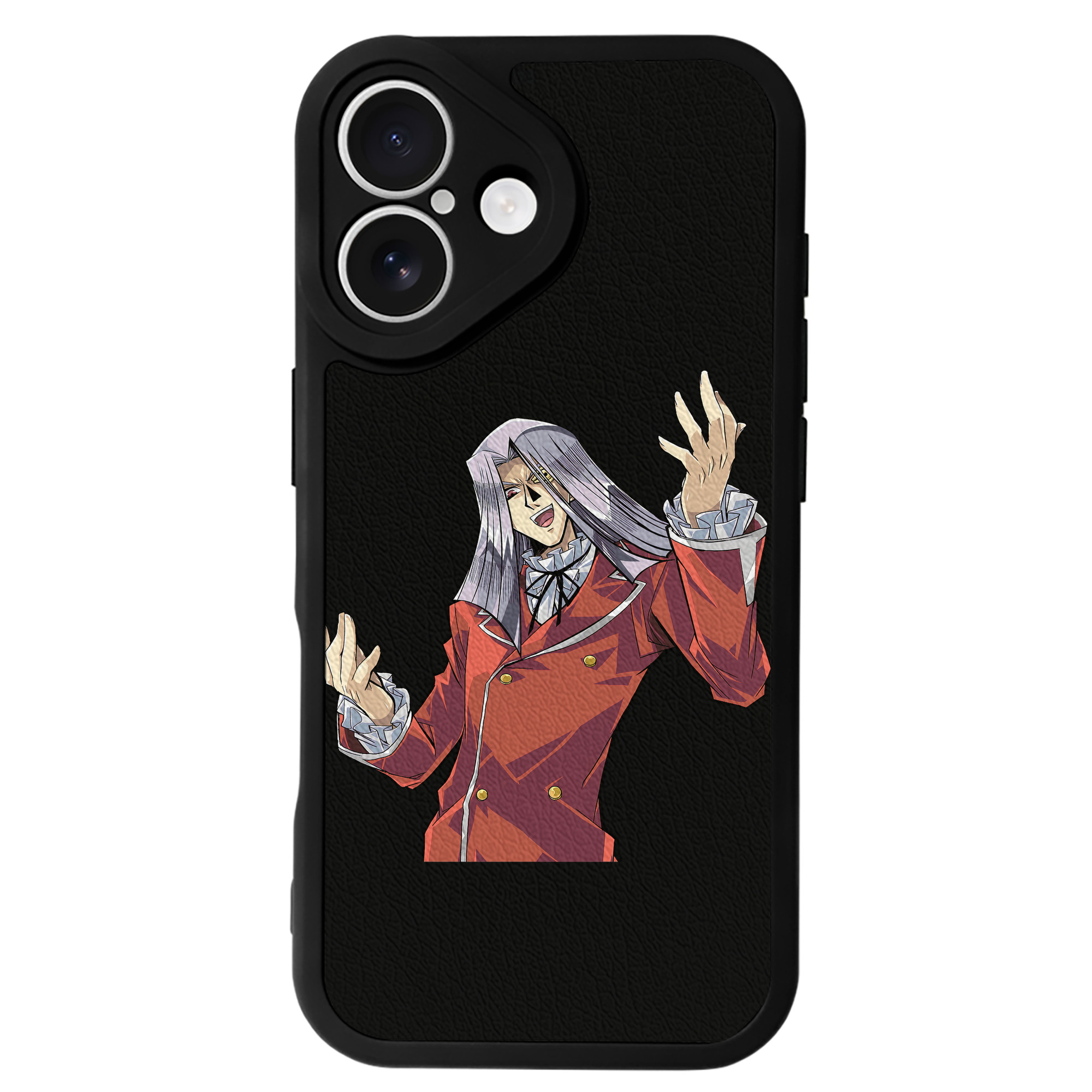 （画像用） 遊☆戯☆王 Yu-Gi-Oh! 【iPhone 16シリーズ対応】シリコンスマホケース（レザー調） 材質：シリコン